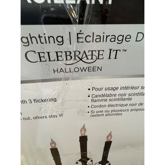 Halloween Celebrate It Candelabra Lamp With LED Flickering Candle - Picture 12 of 14